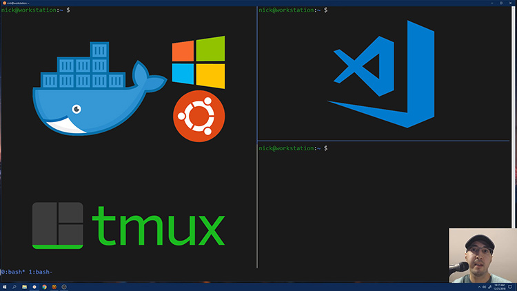 A Linux Dev Environment On Windows With Wsl Docker Tmux And Vscode Nick Janetakis